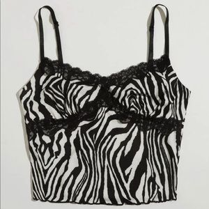 SHEIN plus zebra lace cami tank top